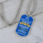 To My Son | Dog Tag Necklace | Blue