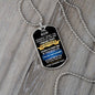 To My Son | Dog Tag Necklace | Black