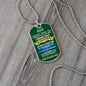 To My Son | Dog Tag Necklace | Green