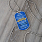 To My Grandson | Dog Tag Necklace | Blue