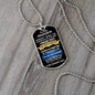 To My Grandson | Dog Tag Necklace | Black