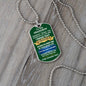 To My Grandson | Dog Tag Necklace | Green