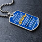To My Grandson | Dog Tag Necklace | Blue