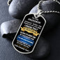 To My Grandson | Dog Tag Necklace | Black