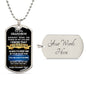 To My Grandson | Dog Tag Necklace | Black