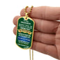 To My Grandson | Dog Tag Necklace | Green