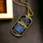 To My Grandson | Dog Tag Necklace | Black