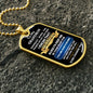 To My Grandson | Dog Tag Necklace | Black