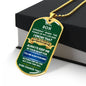 To My Son | Dog Tag Necklace | Green
