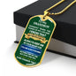 To My Grandson | Dog Tag Necklace | Green