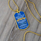To My Son | Dog Tag Necklace | Blue