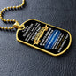 To My Grandson | Dog Tag Necklace | Black