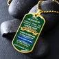 To My Grandson | Dog Tag Necklace | Green