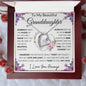 To My Beautiful Granddaughter | My Love and Light... Pink Roses on White | Forever Love Necklace
