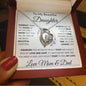 To My Beautiful Daughter | "I Filled It With My Love And Light" Love Mom & Dad | Forever Love Necklace