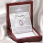 To My Precious Daughter | Forever Love Necklace (Heart Centerpiece) | Love Mom and Dad