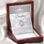 To My Precious Daughter | Forever Love Necklace with Heart Shaped Centerpiece | Love Mom