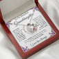 To My Beautiful Granddaughter | The Beat Of My Heart... Pink Roses on White | Forever Love Necklace