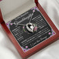 To My Beautiful Granddaughter | My Love and Light... Pink Roses on Black | Forever Love Necklace