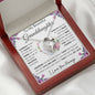To My Beautiful Granddaughter | My Love and Light... Pink Roses on White | Forever Love Necklace