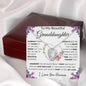 To My Beautiful Granddaughter | My Love and Light... Pink Roses on White | Forever Love Necklace