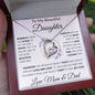 To My Beautiful Daughter | "I Filled It With My Love And Light" Love Mom & Dad | Forever Love Necklace
