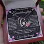 To My Beautiful Granddaughter | The Beat Of My Heart... Pink Roses on Black | Forever Love Necklace