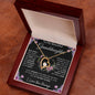 To My Beautiful Granddaughter | The Beat Of My Heart... Pink Roses on Black | Forever Love Necklace