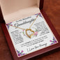 To My Beautiful Granddaughter | The Beat Of My Heart... Pink Roses on White | Forever Love Necklace
