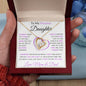 To My Precious Daughter | Forever Love Necklace (Heart Centerpiece) | Love Mom and Dad