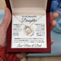 To My Beautiful Daughter | "I Filled It With My Love And Light" Love Mom & Dad | Forever Love Necklace