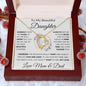 To My Beautiful Daughter | "I Filled It With My Love And Light" Love Mom & Dad | Forever Love Necklace