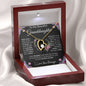 To My Beautiful Granddaughter | The Beat Of My Heart... Pink Roses on Black | Forever Love Necklace