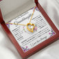 To My Beautiful Granddaughter | My Love and Light... Pink Roses on White | Forever Love Necklace