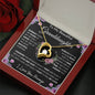 To My Beautiful Granddaughter | My Love and Light... Pink Roses on Black | Forever Love Necklace