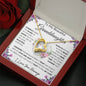 To My Beautiful Granddaughter | My Love and Light... Pink Roses on White | Forever Love Necklace