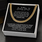 To My Bonus Dad | Thank You | Cuban Link Chain