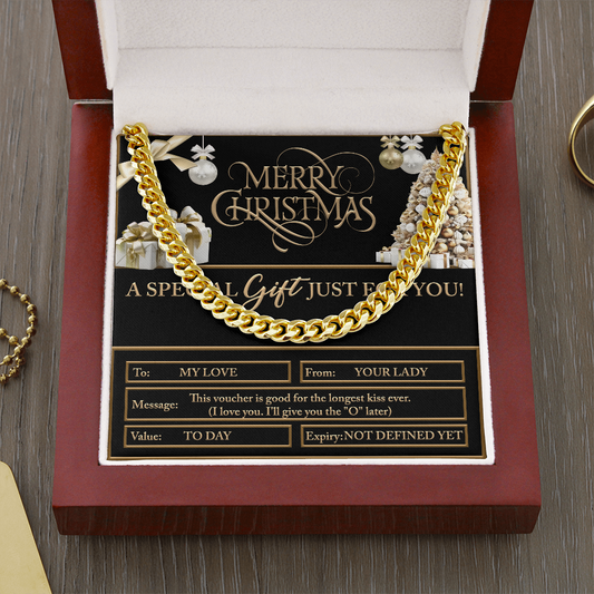To My Man | Christmas Voucher | Cuban Link Chain