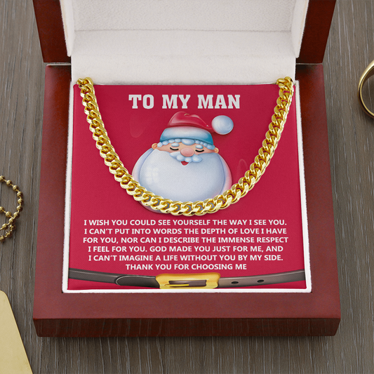 To My Man | Just For Me | Cuban Link Chain