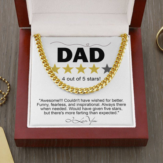 Dad | Five Stars | Cuban Link Chain