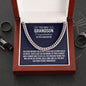 To My Grandson For Graduation | Congratulations | Cuban Link Chain
