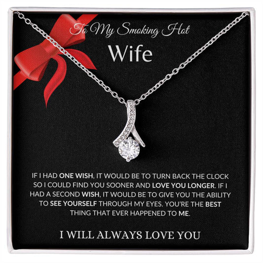 To My Smoking Hot Wife | Love You Always | Alluring Beauty Pendant with Ribbon