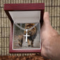 To My Son | This Old Lion Will Always Have Your Back | Love Dad | Personalized Cross Necklace