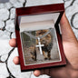 To My Son | This Old Lion Will Always Have Your Back | Love Dad | Personalized Cross Necklace
