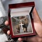To My Son | This Old Lion Will Always Have Your Back | Love Dad | Personalized Cross Necklace