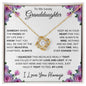 To My Lovely Granddaughter | Someday When... Roses on White | Love Knot Necklace