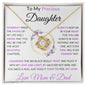 To My Precious Daughter | Love Knot Necklace | Love Mom and Dad