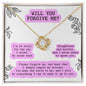 Will You Forgive Me? | Never Meant To | Love Knot Necklace