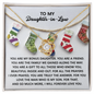 To My Daughter-in-Law | A Gift | Love Knot Necklace (Yellow & White Gold Variants)
