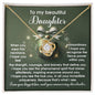 To My Beautiful Daughter | Incredible Uniqueness | Love Knot Necklace (Yellow & White Gold Variants)